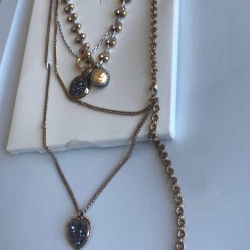 NWT Zara 3 Pack Combination Coin Chain Necklaces - Picture 9 of 11